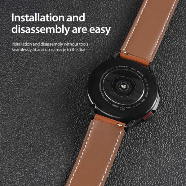 Dux Ducis Samsung Galaxy Watch 20mm Armbånd YA-serien Brun