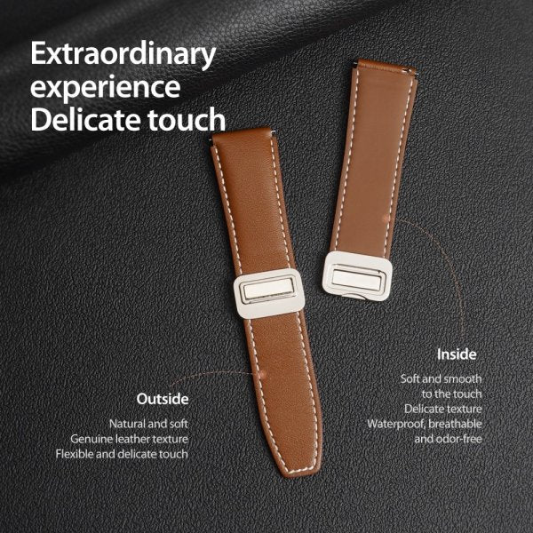 Dux Ducis Samsung Galaxy Watch 20mm Armbånd YA-serien Brun