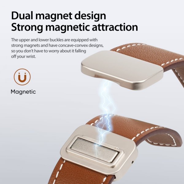Dux Ducis Samsung Galaxy Watch 20mm Armbånd YA-serien Brun