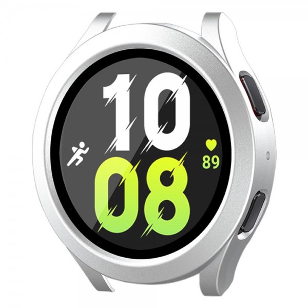 Enkay Samsung Galaxy Watch 4/5 44mm Skal med Indbygget skærmbeskyttelse Mat Sølv