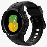 Spigen Samsung Galaxy Watch 4/5 44mm Cover og Rem Rugged Armor Pro Sort