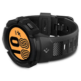 Spigen Samsung Galaxy Watch 4/5 44mm Cover og Rem Rugged Armor Pro Sort