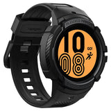 Spigen Samsung Galaxy Watch 4/5 44mm Cover og Rem Rugged Armor Pro Sort