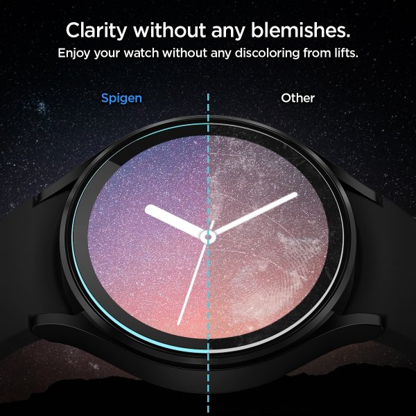 Spigen Samsung Galaxy Watch 4/5 44mm Skærmbeskyttelse GLAS.tR EZ Fit 2-pak