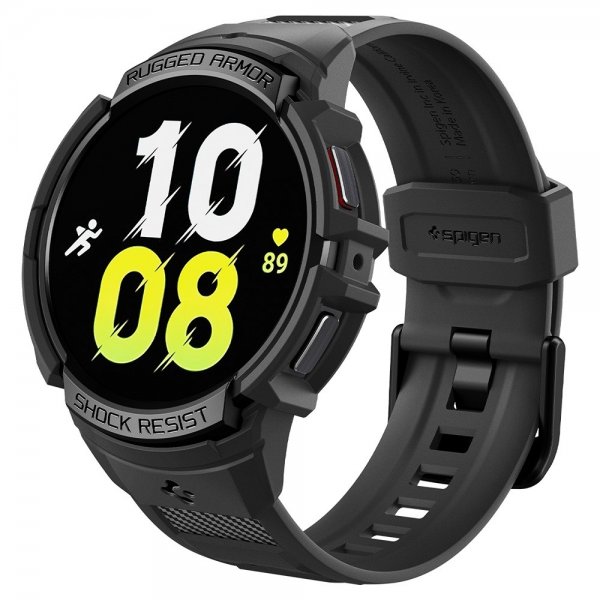 Spigen Samsung Galaxy Watch 6 40mm Urkasse og Rem Rugged Armor Pro Sort