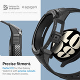 Spigen Samsung Galaxy Watch 6 40mm Urkasse og Rem Rugged Armor Pro Sort