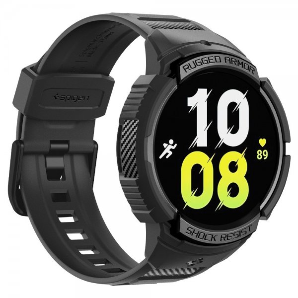 Spigen Samsung Galaxy Watch 6 40mm Urkasse og Rem Rugged Armor Pro Sort