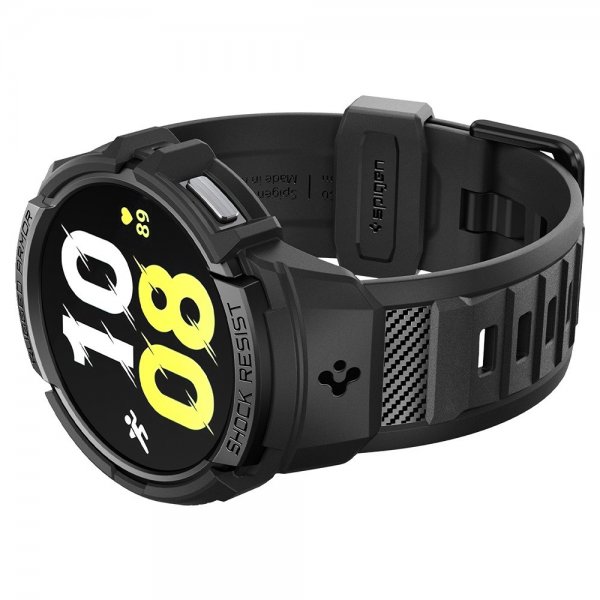 Spigen Samsung Galaxy Watch 6 44mm Cover og Rem Rugged Armor Pro Sort