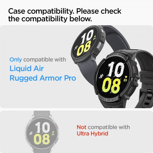 Spigen Samsung Galaxy Watch 6 44mm Skærmbeskyttelse GLAS.tR EZ Fit 2-pak