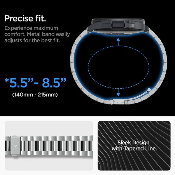 Spigen Samsung Galaxy Watch 6 Classic 47mm Armbånd Modern Fit 316L Sølv