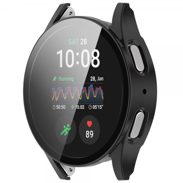 Samsung Galaxy Watch 7 40mm Cover med Indbygget skærmbeskyttelse Sort