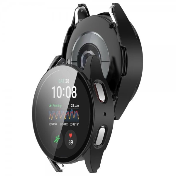 Samsung Galaxy Watch 7 40mm Cover med Indbygget skærmbeskyttelse Sort