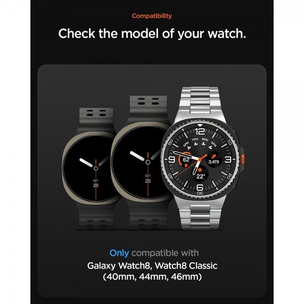 Spigen Samsung Galaxy Watch 8 40/44mm/Classic 46mm Rem Athlex Air Active Navy