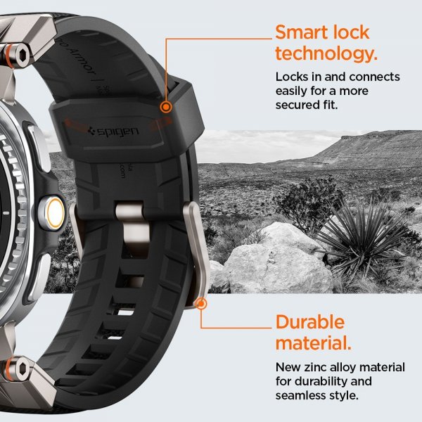 Spigen Samsung Galaxy Watch 8 40/44mm/Classic 46mm Rem DuraPro Armor Sort