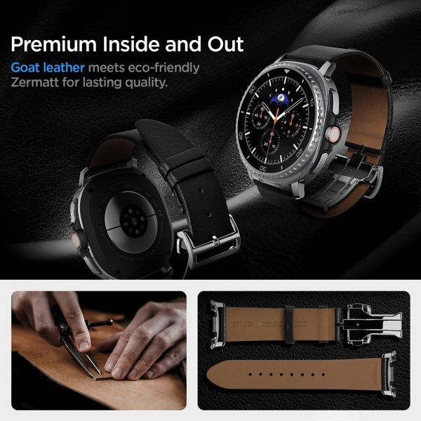 Spigen Samsung Galaxy Watch 8 40/44mm/Classic 46mm Rem Enzo Sort