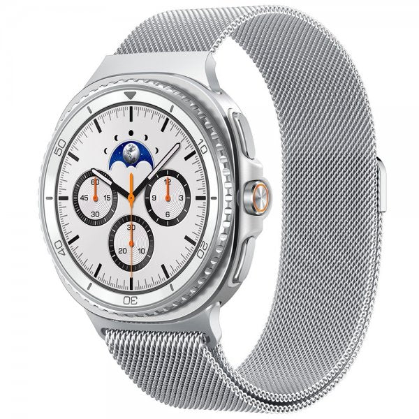 Spigen Samsung Galaxy Watch 8 40/44mm/Classic 46mm Rem Metal Fit Sølv