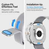 Spigen Samsung Galaxy Watch 8 40/44mm/Classic 46mm Rem Metal Fit Sølv