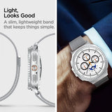Spigen Samsung Galaxy Watch 8 40/44mm/Classic 46mm Rem Metal Fit Sølv