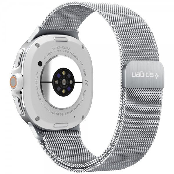 Spigen Samsung Galaxy Watch 8 40/44mm/Classic 46mm Rem Metal Fit Sølv