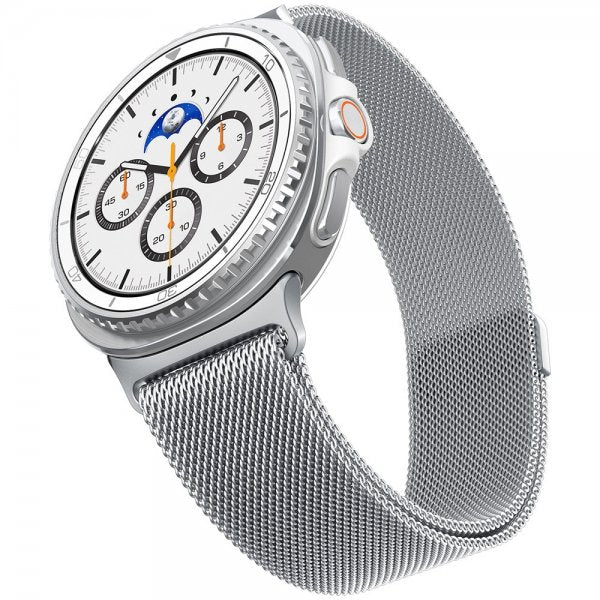 Spigen Samsung Galaxy Watch 8 40/44mm/Classic 46mm Rem Metal Fit Sølv