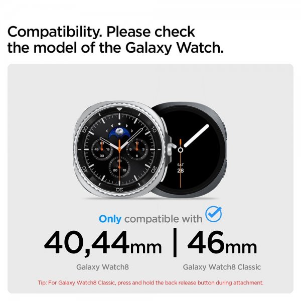 Spigen Samsung Galaxy Watch 8 40/44mm/Classic 46mm Armbånd Modern Fit Titanium Natural Titanium