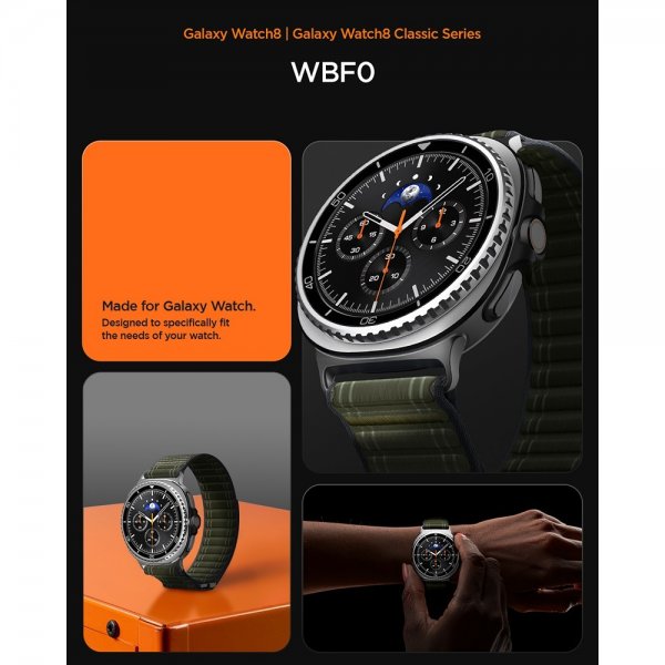 Spigen Samsung Galaxy Watch 8 40/44mm/Classic 46mm Rem WBF0 Grøn