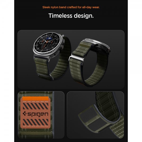 Spigen Samsung Galaxy Watch 8 40/44mm/Classic 46mm Rem WBF0 Grøn
