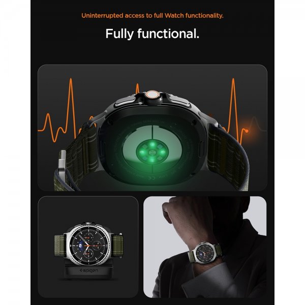 Spigen Samsung Galaxy Watch 8 40/44mm/Classic 46mm Rem WBF0 Grøn