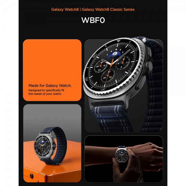 Spigen Samsung Galaxy Watch 8 40/44mm/Classic 46mm Armbånd WBF0 Navy