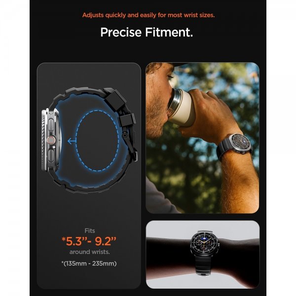 Spigen Samsung Galaxy Watch 8 40/44mm/Classic 46mm Rem WBS2 Sort