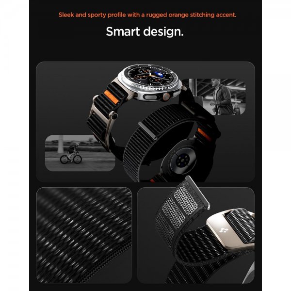 Spigen Samsung Galaxy Watch 8 40/44mm/Classic 46mm Rem DuraPro Flex Sort