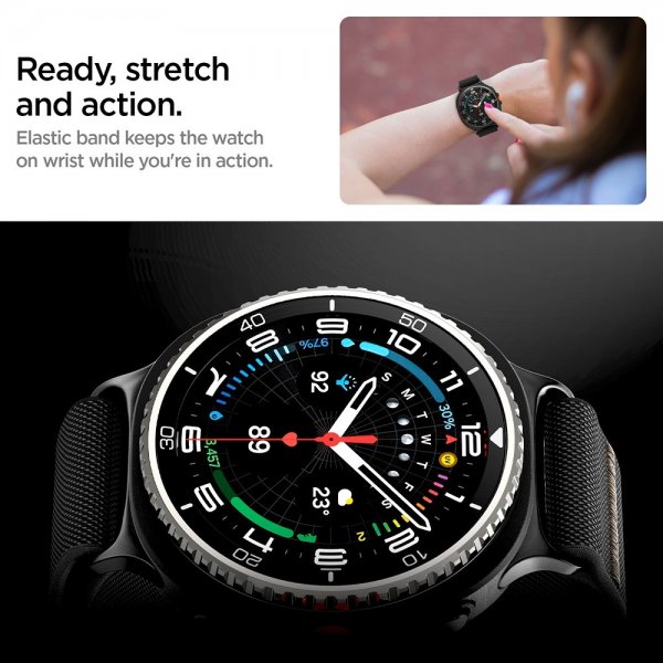 Spigen Samsung Galaxy Watch 8 40/44mm/Classic 46mm Armbånd Lite Fit Sort
