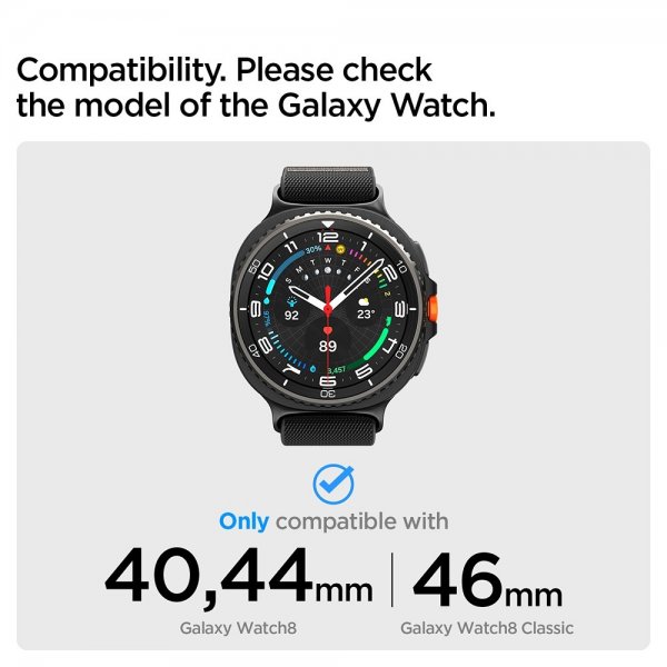 Spigen Samsung Galaxy Watch 8 40/44mm/Classic 46mm Armbånd Lite Fit Sort