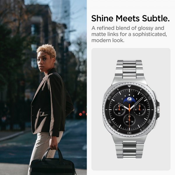 Spigen Samsung Galaxy Watch 8 40/44mm/Classic 46mm Rem Modern Fit Sølv