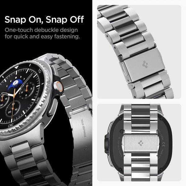 Spigen Samsung Galaxy Watch 8 40/44mm/Classic 46mm Rem Modern Fit Sølv