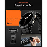 Spigen Samsung Galaxy Watch 8 40mm Rem og Cover Rugged Armor Pro Mat Sort