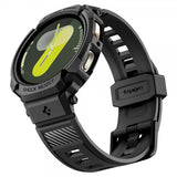 Spigen Samsung Galaxy Watch 8 40mm Rem og Cover Rugged Armor Pro Mat Sort