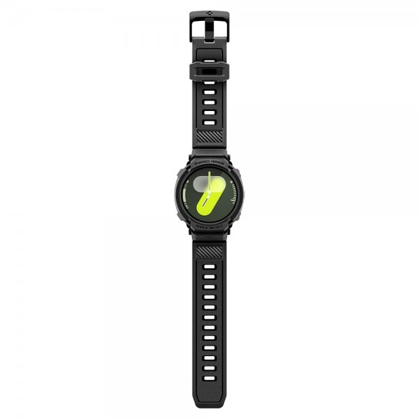Spigen Samsung Galaxy Watch 8 44mm Armbånd og Cover Rugged Armor Pro Mat Sort