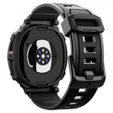 Spigen Samsung Galaxy Watch 8 44mm Armbånd og Cover Rugged Armor Pro Mat Sort