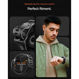 Spigen Samsung Galaxy Watch 8 Classic 46mm Armbånd og Cover Rugged Armor Pro Mat Sort