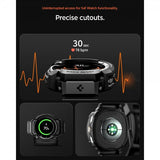 Spigen Samsung Galaxy Watch 8 Classic 46mm Armbånd og Cover Rugged Armor Pro Mat Sort