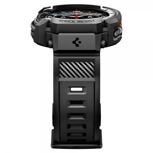 Spigen Samsung Galaxy Watch 8 Classic 46mm Armbånd og Cover Rugged Armor Pro Mat Sort