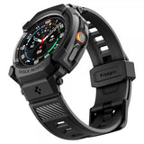 Spigen Samsung Galaxy Watch 8 Classic 46mm Armbånd og Cover Rugged Armor Pro Mat Sort