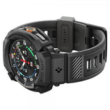 Spigen Samsung Galaxy Watch 8 Classic 46mm Armbånd og Cover Rugged Armor Pro Mat Sort