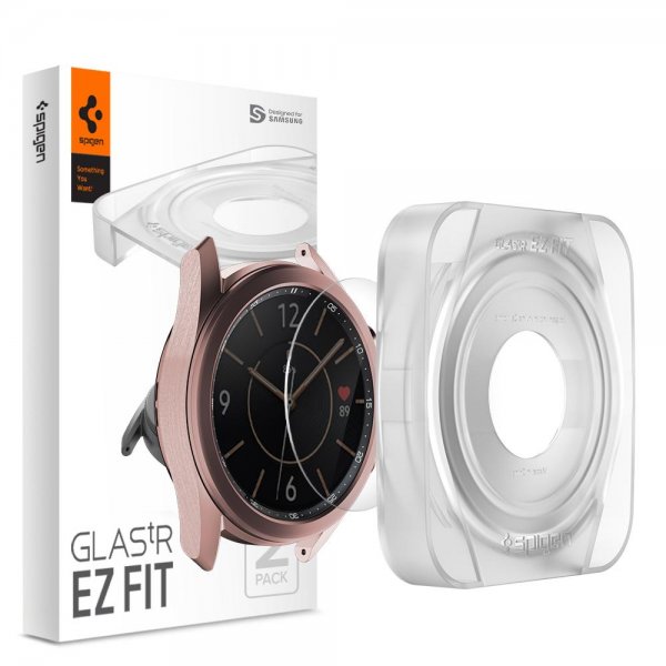 Spigen Samsung Galaxy Watch3 41mm Skærmbeskyttelse GLAS.tR EZ Fit 2-pak