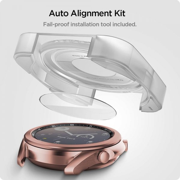 Spigen Samsung Galaxy Watch3 41mm Skærmbeskyttelse GLAS.tR EZ Fit 2-pak