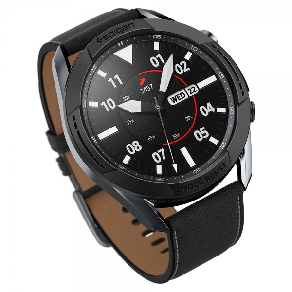 Spigen Samsung Galaxy Watch3 45mm Skal Chrono Shield Sort