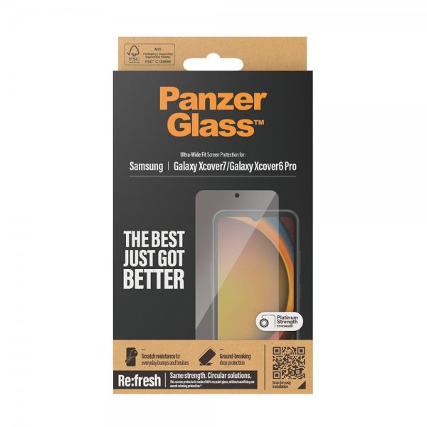PanzerGlass Samsung Galaxy Xcover 6 Pro/Galaxy XCover 7 Skærmbeskyttelse Ultra-Wide Fit
