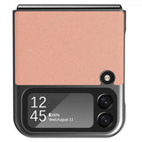 Lc.Imeeke Samsung Galaxy Z Flip 4 Cover Lædertekstur Rosa