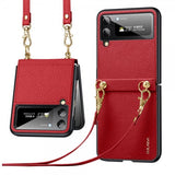 Sulada Samsung Galaxy Z Flip 4 Cover Treasure Box Series Rød